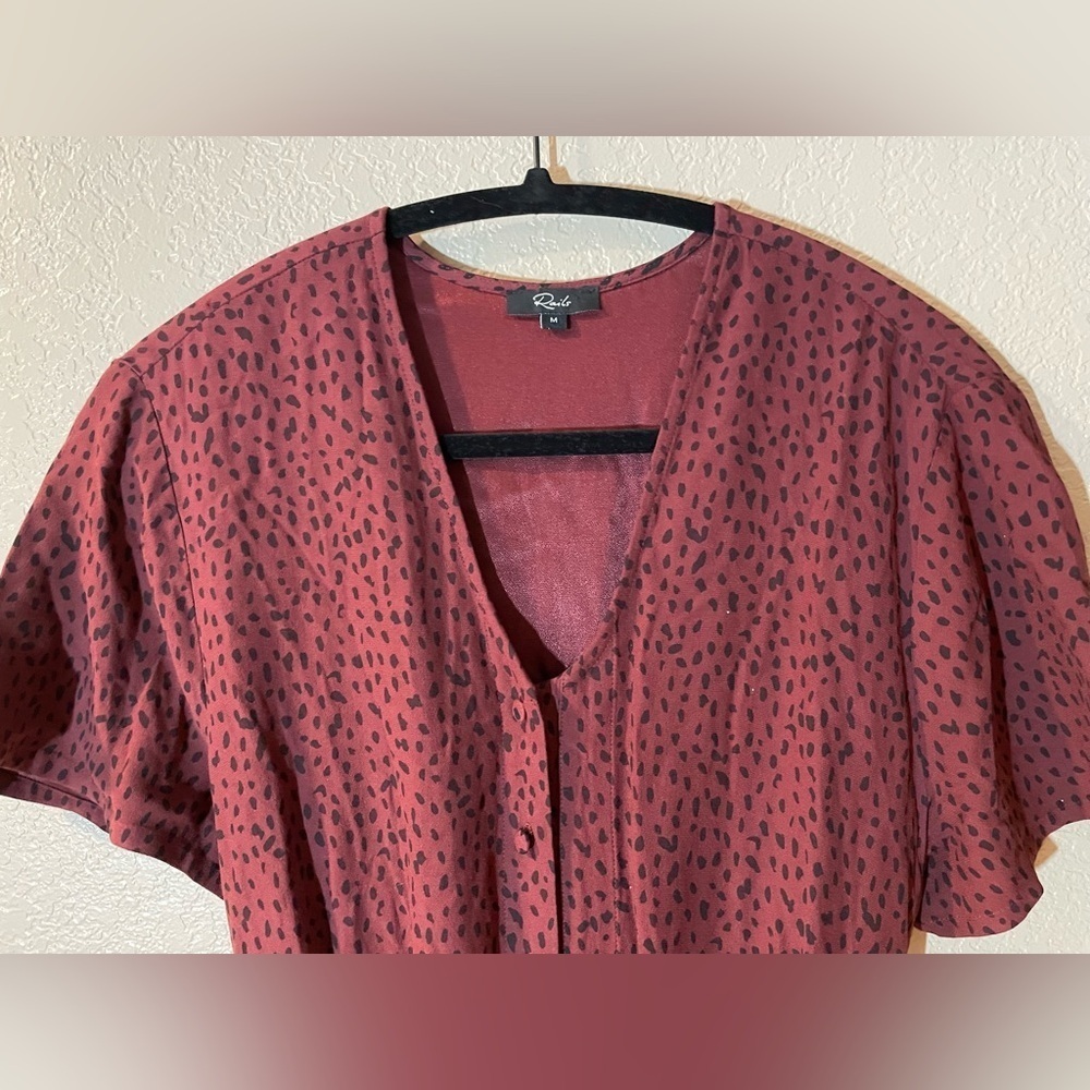 Rails Elegant Burgundy Button-Up Jumper - Picture 6 of 6